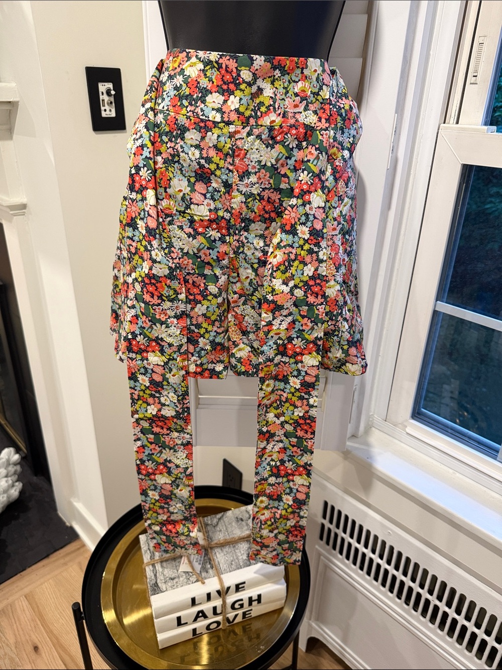 J. Crew Floral Mini Skirt in Red, Pink, Yellow & Green